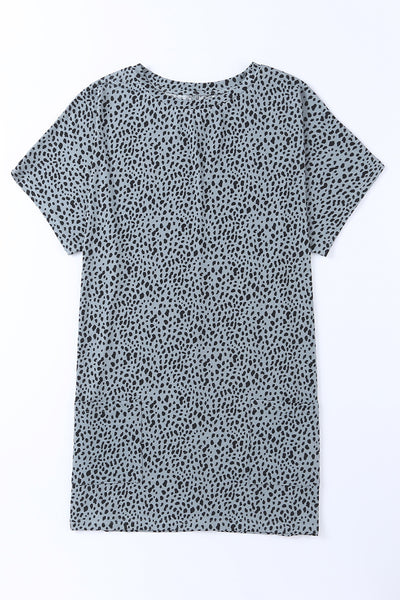 Print Side Pockets Tunic Top