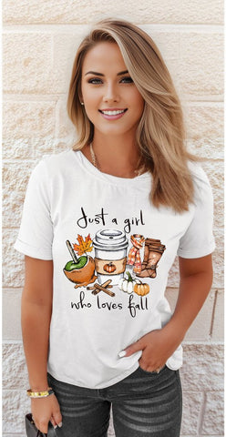 Fall Vibe Graphic Print Crew Neck T Shirt