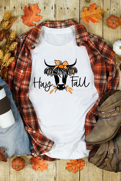 Cow Head Print Short Sleeve Graphic Tee