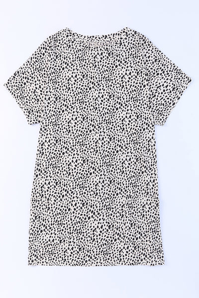 Print Side Pockets Tunic Top