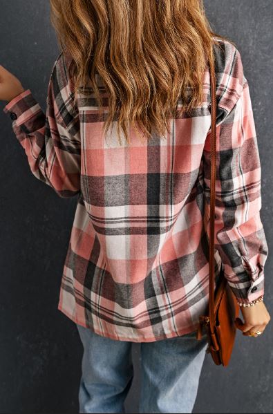 Plaid Button Up Patch Pocket Shirt