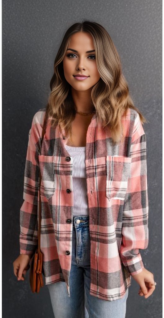 Plaid Button Up Patch Pocket Shirt