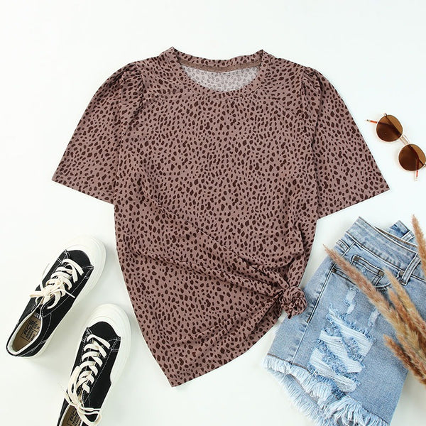 Spotted Short Raglan Sleeve T Shirt