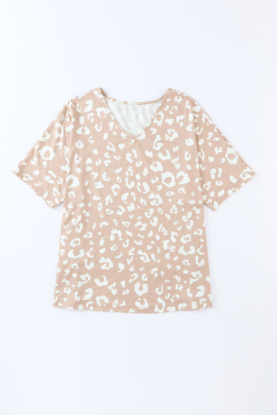 Leopard Spots Print Loose T Shirt