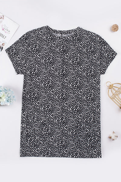 Print Side Pockets Tunic Top