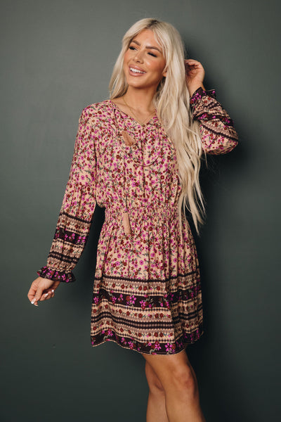 Jazlyn Boho Floral Dress