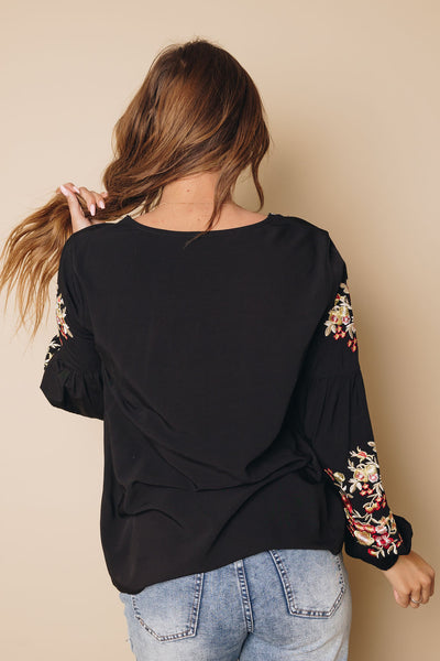 Vanna Floral Embroidery Top