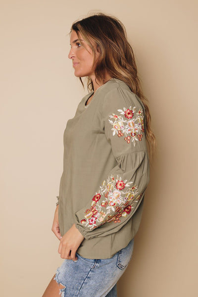 Vanna Floral Embroidery Top