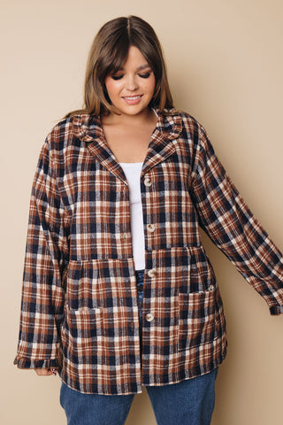 Plus Size Brielle Plaid Shacket