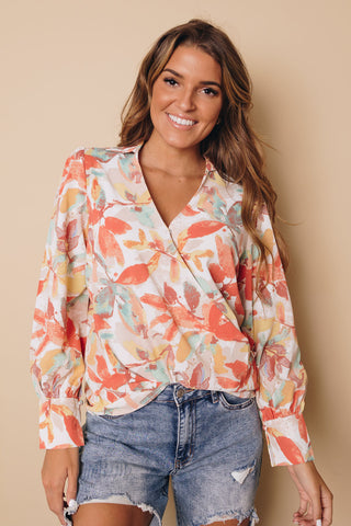 Rebecca Floral Wrap Blouse