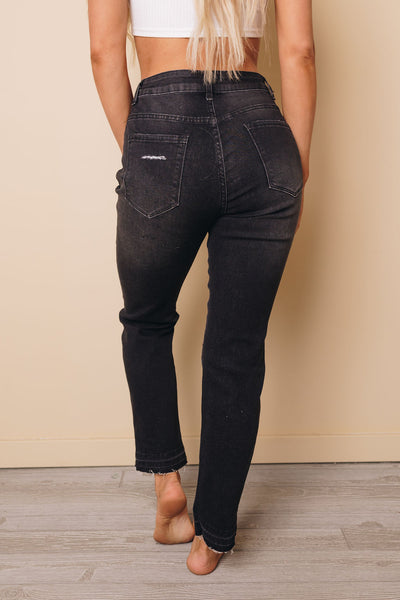 Lucy Straight Leg Distressed Jeans