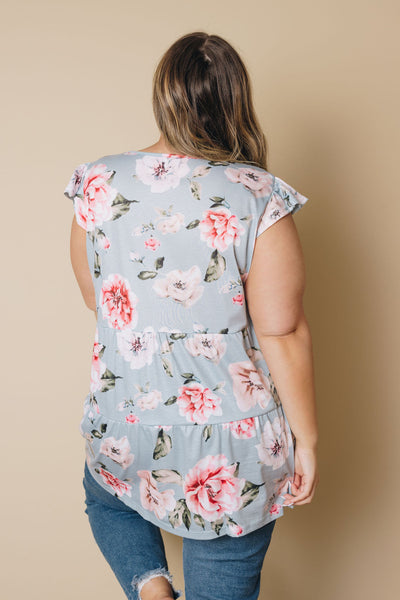 Plus Size - Lucy Babydoll Floral Top