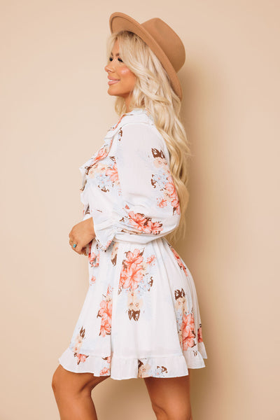 Ashley Floral Ruffled Dress