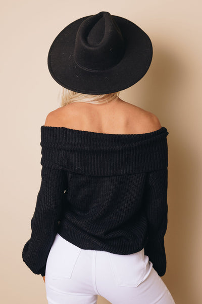 Kory Foldover Off Shoulder Sweater