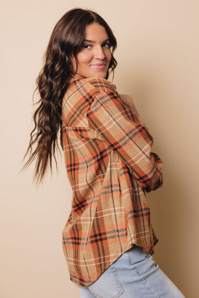 Kaci Plaid Long Sleeve Top