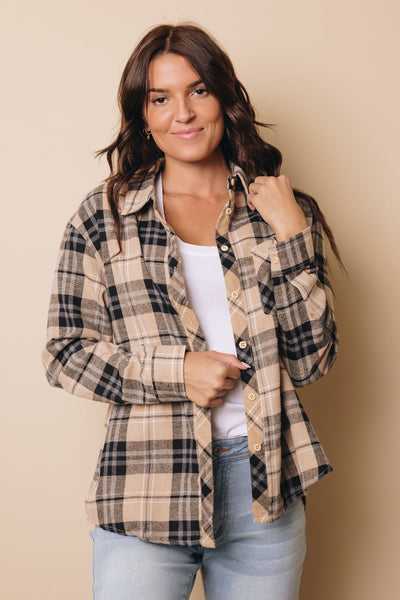 Kaci Plaid Long Sleeve Top