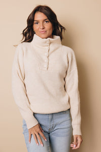 Victoria Buttoned Comfy Sweater