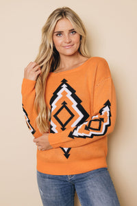 Rashida Geometric Sweater