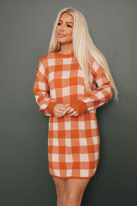 Clemons Plaid Sweater Dress