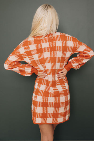 Clemons Plaid Sweater Dress