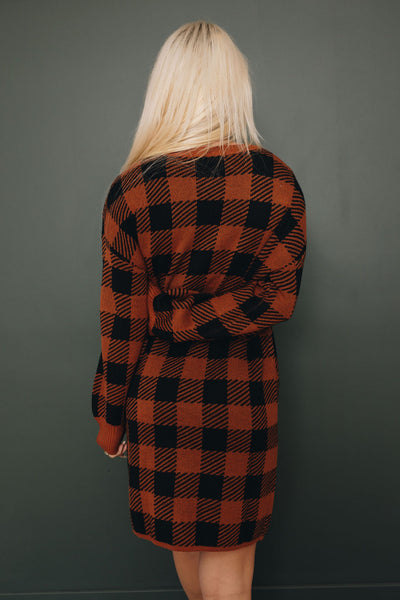 Clemons Plaid Sweater Dress