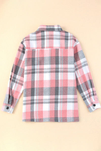 Plaid Button Up Patch Pocket Shirt