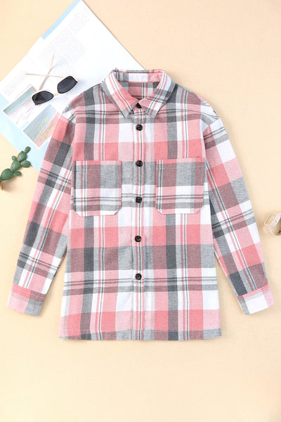 Plaid Button Up Patch Pocket Shirt