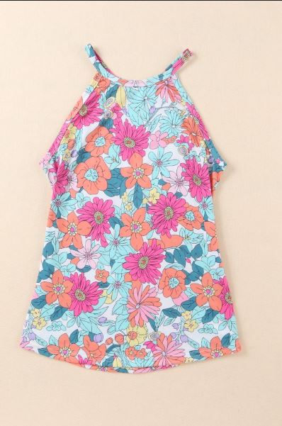 Floral Print Sleeveless Tank Top