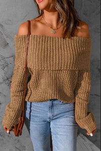 Kory Foldover Off Shoulder Sweater